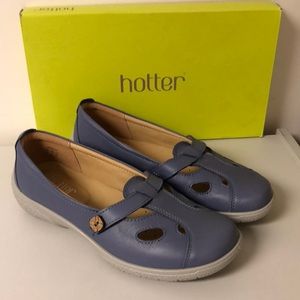 Hotter Women’s Cornflower Blue Leather Shoes Sz 7